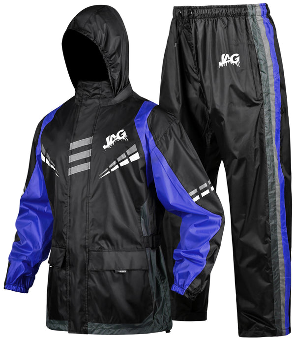 JAG Rainmaster Rain Suit for Men & Women (Black Blue)